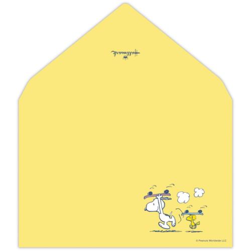 スヌーピー 手紙セット レターセット SNHJスケボー イエロー ピーナッツ キャラクター グッズ メール便可