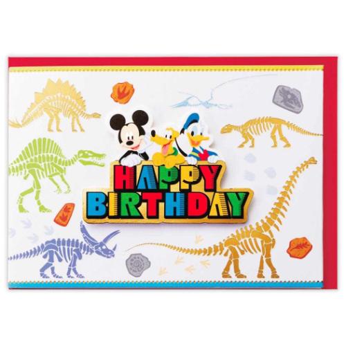 ディズニー グリーティングカード 誕生お祝い 立体カード DN仲間たち ダイナソー ディズニー メール便可