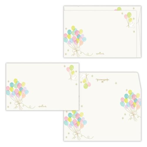 メッセージカード ミニメッセージカードセット 4枚セット セット風船と鳥 かわいい グッズ メール便可