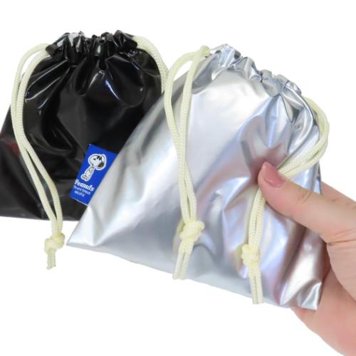 スヌーピー 巾着袋 きんちゃく メタリック ピーナッツ キャラクター グッズ メール便可