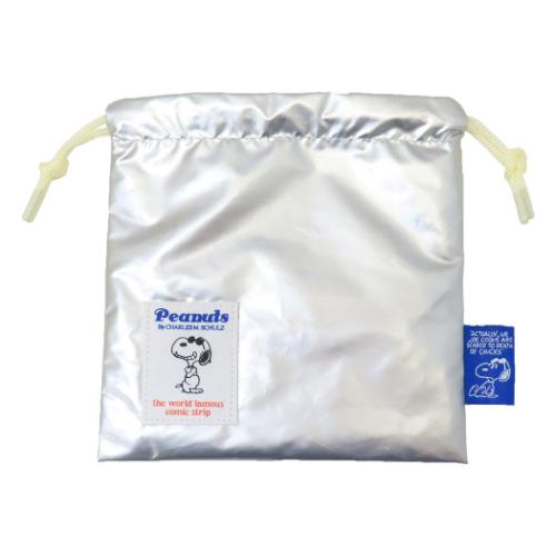スヌーピー 巾着袋 きんちゃく メタリック ピーナッツ キャラクター グッズ メール便可