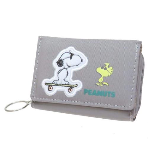 スヌーピー ミニウォレット コンパクト三つ折り財布 GY ジョークール ピーナッツ キャラクター グッズ