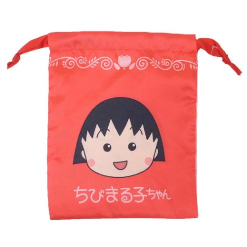 ちびまる子ちゃん 巾着袋 リボン巾着 フェイス アニメキャラクター グッズ メール便可