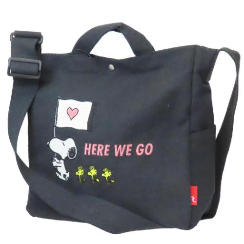 スヌーピー トートバッグ IP.MED.2way.Peanuts-0J コットンバッグ Gray ピーナッツ キャラクター グッズ