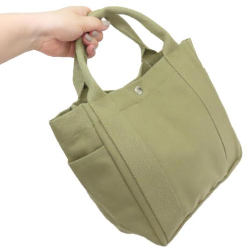 スヌーピー ハンドバッグ IP.デリ.Peanuts-0J コットンミニバッグ Khaki ピーナッツ キャラクター グッズ