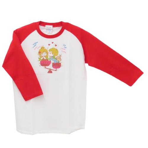 水森亜土 T-SHIRTS ラグランスリーブTシャツ 七分袖 テンビン キャラクター グッズ メール便可
