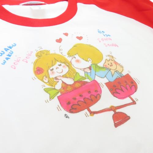 水森亜土 T-SHIRTS ラグランスリーブTシャツ 七分袖 テンビン キャラクター グッズ メール便可