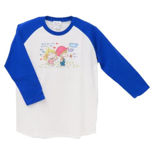 水森亜土 T-SHIRTS ラグランスリーブTシャツ 七分袖 フタリ キャラクター グッズ メール便可
