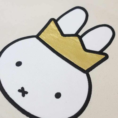 ミッフィー 手提げかばん アップリケトートバッグ Gold＆Black ディックブルーナ 絵本キャラクター グッズ メール便可