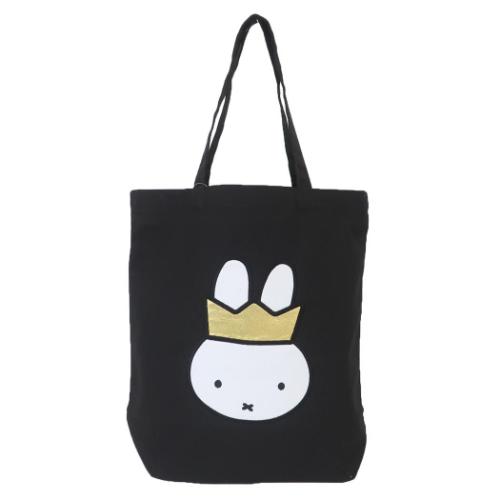 ミッフィー 手提げかばん アップリケトートバッグ Gold＆Black ディックブルーナ 絵本キャラクター グッズ メール便可