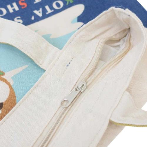 トートバッグ ファスナー付きキャンバストート コータくんと富士 サブバッグ グッズ メール便可