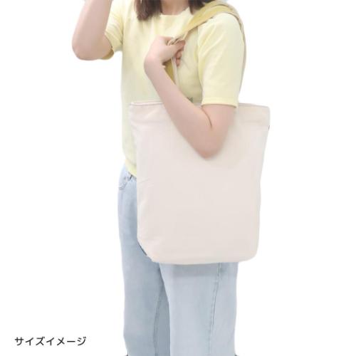トートバッグ ファスナー付きキャンバストート みるくと桜 サブバッグ グッズ メール便可