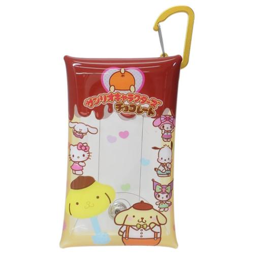 ポムポムプリン ミニポーチ チョコレート マルチクリアケース Sサイズ Vol.2 サンリオ キャラクター グッズ メール便可