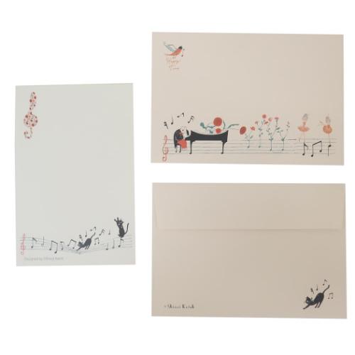 Happy Tone 手紙セット&ポケットファイル ファイル付レターセット カノン かわいい グッズ メール便可