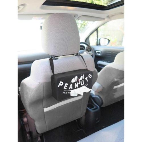 スヌーピー ティッシュカバー ティッシュケース ブラック ピーナッツ キャラクター グッズ メール便可