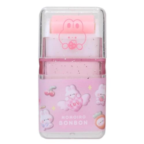 けしごむ 香り付きローラー消しゴム ももいろボンボン かわいい グッズ メール便可