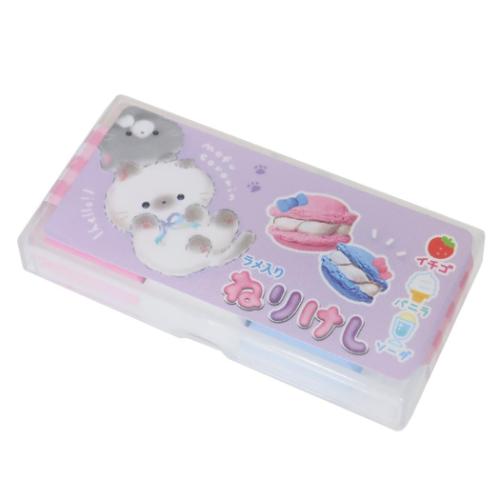 消しゴム ラメ入りねりけし もふころりん ねこ かわいい グッズ メール便可