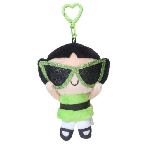 パワーパフガールズ マスコット ぬいぐるみキーリング バターカップ サングラス キャラクター グッズ