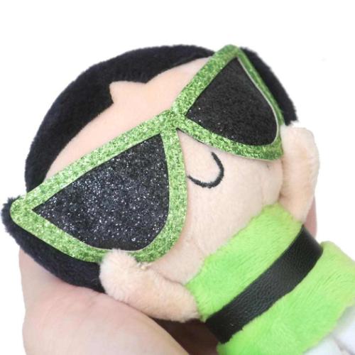 パワーパフガールズ マスコット ぬいぐるみキーリング バターカップ サングラス キャラクター グッズ
