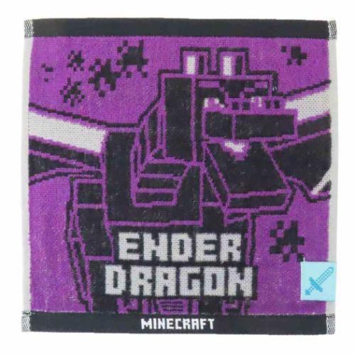 マインクラフト ミニタオル ジャガードミニタオル エンダードラゴン Minecraft ゲームキャラクター グッズ メール便可