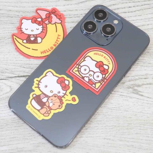 ハローキティ ダイカットシール 蓄光モバイルステッカー サンリオ キャラクター グッズ メール便可