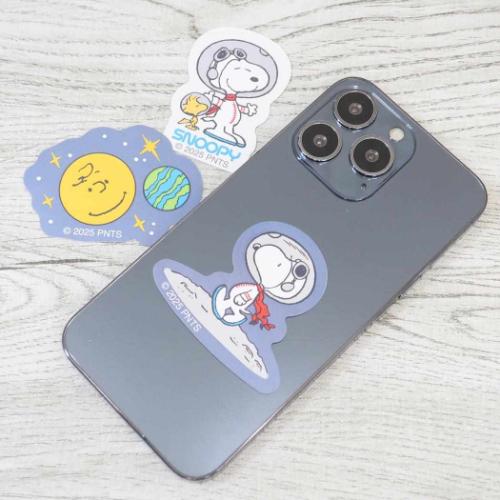 スヌーピー ダイカットシール 蓄光モバイルステッカー アストロ ノーツ ピーナッツ キャラクター グッズ メール便可