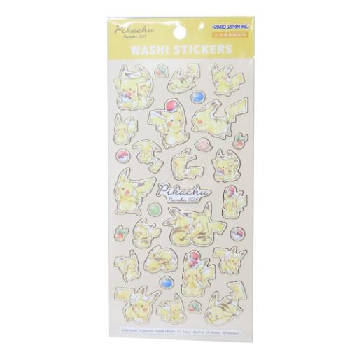 ポケットモンスター シールシート WASHI STICKERS ピカチュウ ダイカット ポケモン キャラクター グッズ メール便可