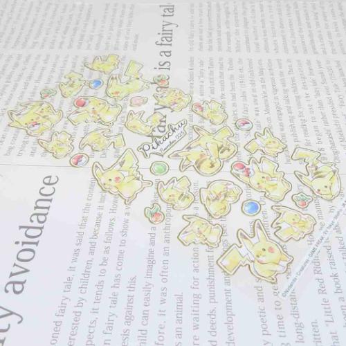 ポケットモンスター シールシート WASHI STICKERS ピカチュウ ダイカット ポケモン キャラクター グッズ メール便可