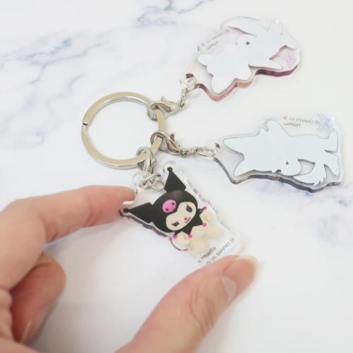 クロミ キーリング 3連アクリルキーホルダー マイメロディ＆クロミ サンリオ キャラクター グッズ メール便可