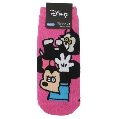 DISNEYx松本セイジ 女性用靴下 レディースソックス ミニーマウス＆フィガロ ディズニー キャラクター グッズ メール便可