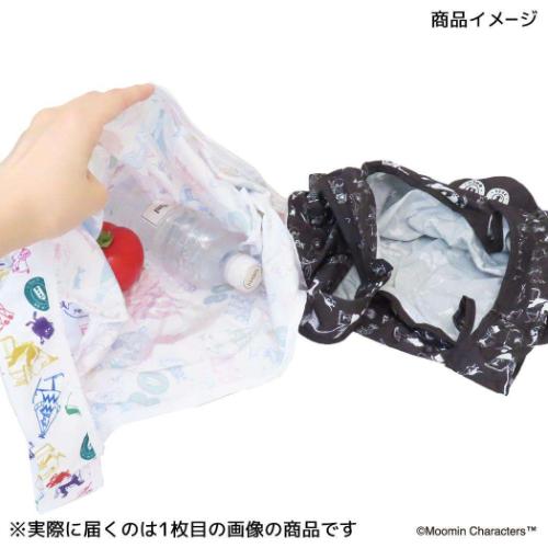 ムーミン エコバッグ ポケッタブルショッピングバッグ 80TH ALL STAR ホワイト 北欧 キャラクター グッズ メール便可