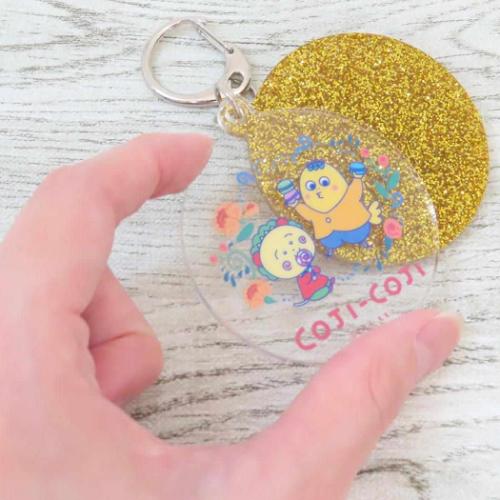 コジコジ キーリング きらきら2連アクリルキーホルダー コジコジ＆次郎 さくらももこ アニメキャラクター グッズ メール便可
