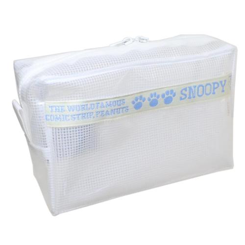 スヌーピー コスメポーチ スクエアポーチ WH ピーナッツ キャラクター グッズ