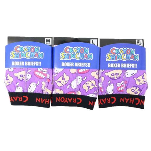 クレヨンしんちゃん 男性用下着 ボクサーブリーフ フェイスPU アニメキャラクター グッズ メール便可