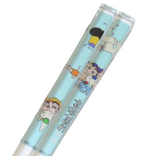 まんがクレヨンしんちゃん ジュニア用おはし クリア箸 18cm しんちゃんとシロ アニメキャラクター グッズ メール便可