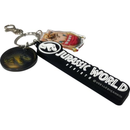 ジュラシックワールド 復活の大地 キーチェーン ロゴキーホルダー 恐竜 映画キャラクター グッズ メール便可
