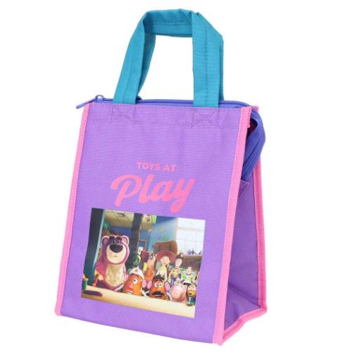 トイストーリー ランチトート ランチバッグスクエア M PURPLE ディズニー キャラクター グッズ メール便可