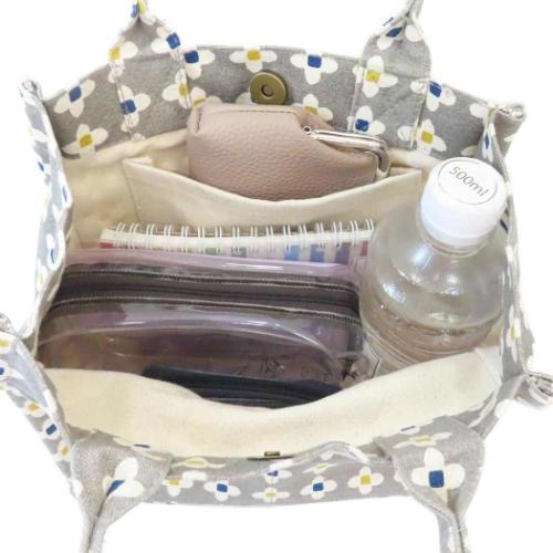 ルノ ミニトート スクエアミニトート グレイ かわいい グッズ メール便可