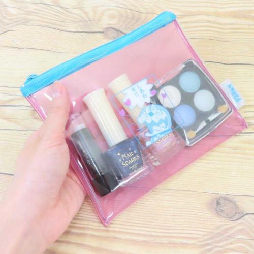 ドラえもん コスメポーチ PVCポーチ PINK 藤子F不二雄 アニメキャラクター グッズ メール便可