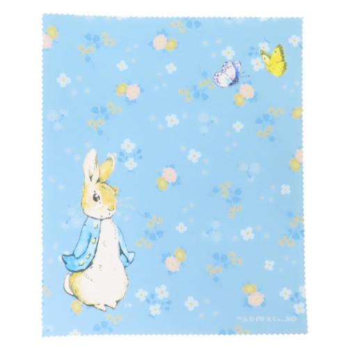 ピーターラビット メガネ拭き メガネクロス シャビーシック ブルー 絵本キャラクター グッズ メール便可