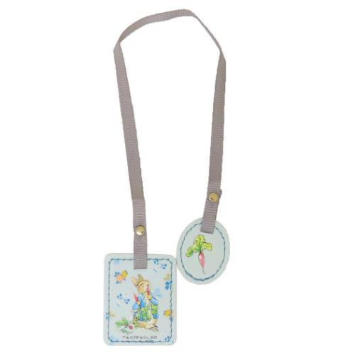 ピーターラビット しおり レザーブックマーカー シャビーシック ブルー 絵本キャラクター グッズ メール便可