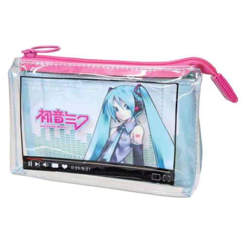 初音ミク コスメポーチ スリーポケットクリアポーチ キャラクター グッズ
