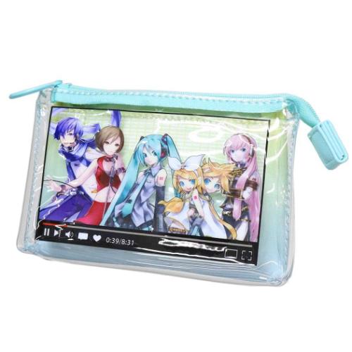 初音ミク コスメポーチ スリーポケットクリアポーチ 集合 キャラクター グッズ