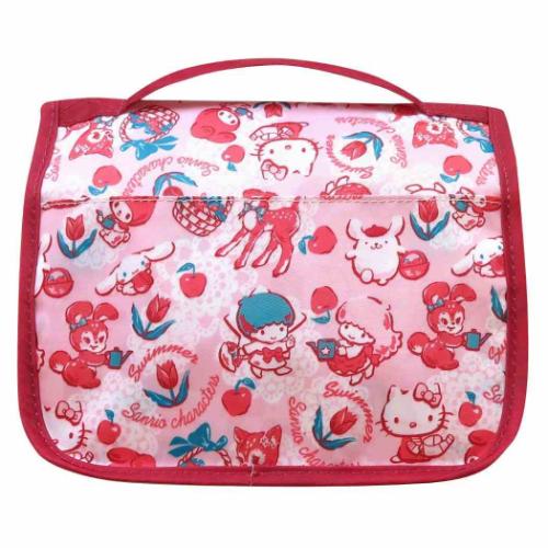スイマーxサンリオキャラクターズ ハンギングポーチ トラベルポーチ ピンク SWIMMERxSANRIO キャラクター グッズ メール便可