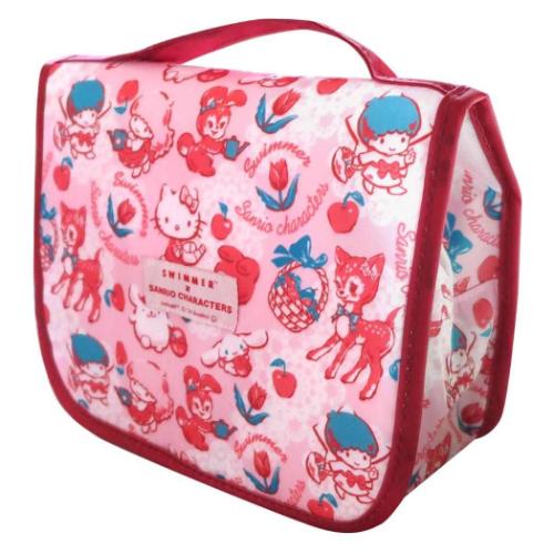 スイマーxサンリオキャラクターズ ハンギングポーチ トラベルポーチ ピンク SWIMMERxSANRIO キャラクター グッズ メール便可