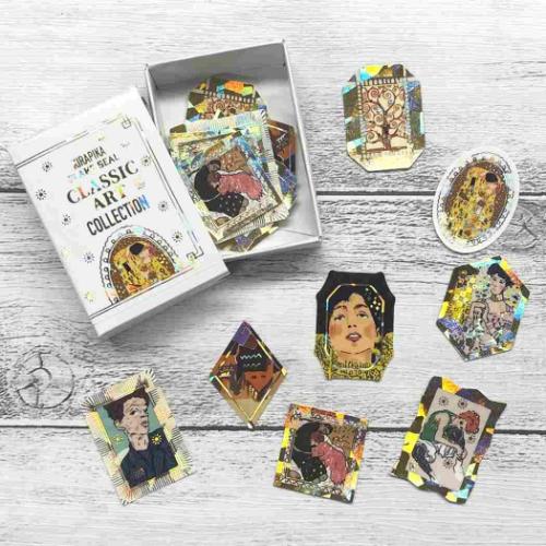 Shinzi Katoh シンジ カトウ フレークシール きらぴかフレークシール クリムト エゴン シーレ おしゃれ かわいい グッズ メール便可