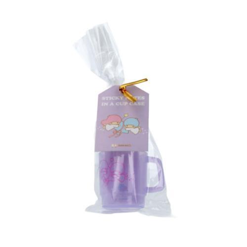 リトルツインスターズ 付せん カップケース入り付箋 ラベンダー サンリオ キャラクター グッズ