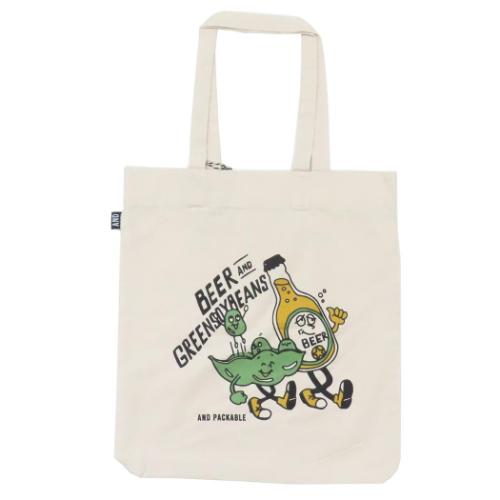AND PACKABLE トートバッグ ツイルトートバッグ TB ビール＆エダマメ NT プレゼント グッズ メール便可