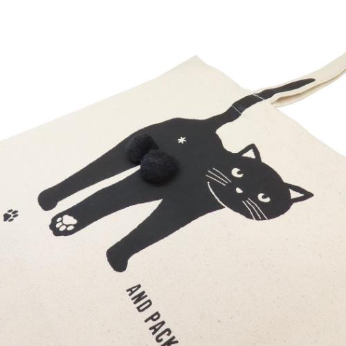 AND PACKABLE トートバッグ ニャンタマトートバッグ TB クロネコ NT かわいい グッズ メール便可