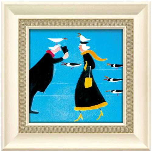 ジェニファー ヴェルニー フランクス 額付きポスター アートフレーム バード フェザー インテリア グッズ 取寄品